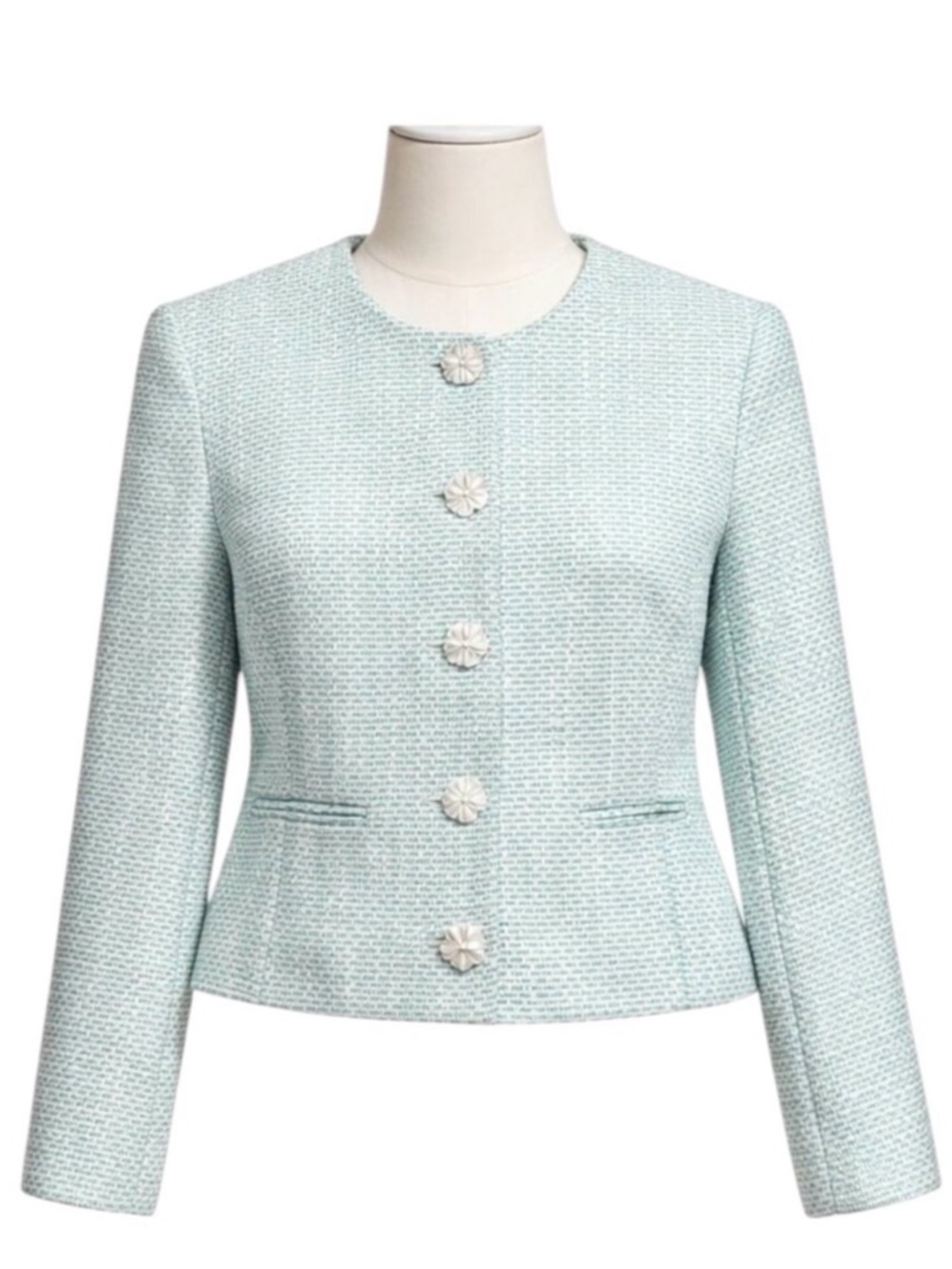 NWT J. Crew Tweed Lady Jacket Cropped Mint Blazer MRSP $228